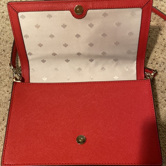 Kate Spade Red Convertible Crossbody Purse - Picture 7 of 8
